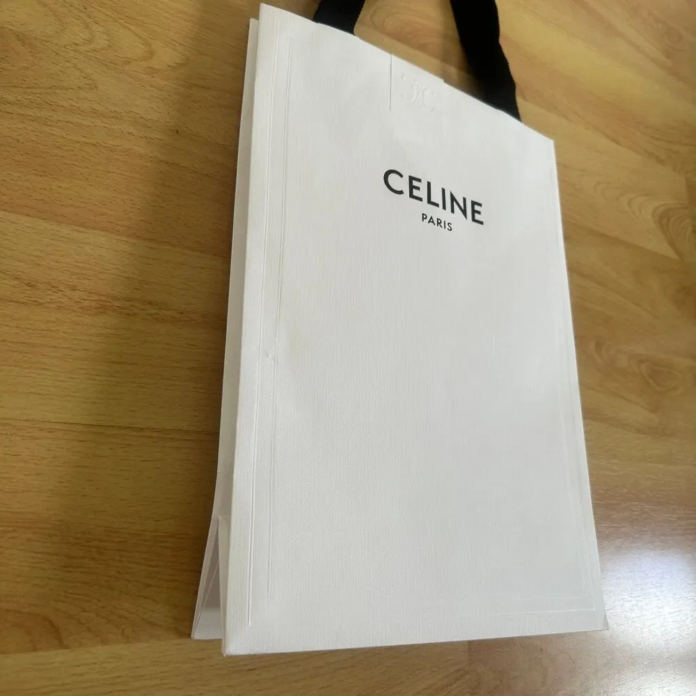 Celine Paper Shopping Bag - white medium, 13.75